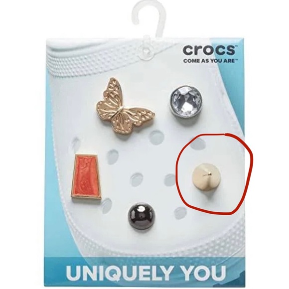Crocs Jibbitz Gold Metal Spike - Picture 1 of 7